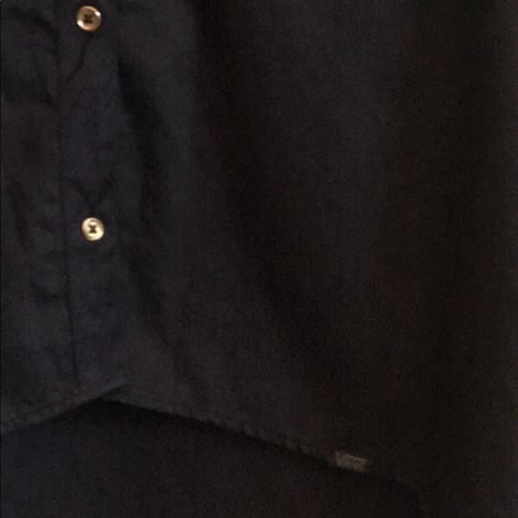 Women’s Vans Large Button Long Sleeve Shirt, Black - Picture 4 of 8